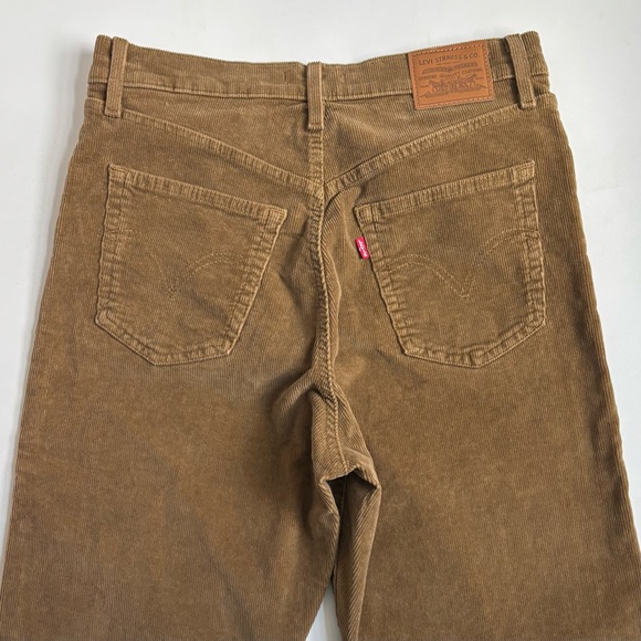 Levi's Premium Ribcage Straight Ankle Corduroy Pants Ermine Brown Size 31X27 - Picture 8 of 17